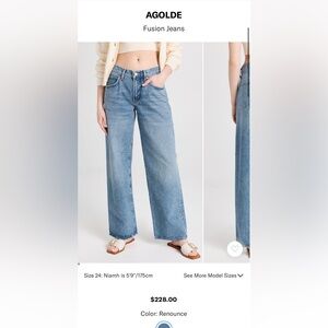 Agolde fusion Jean, worn once